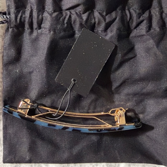 France Luxe Classic Rectangle Barrette - Blue Tokyo, NWT - Picture 5 of 12